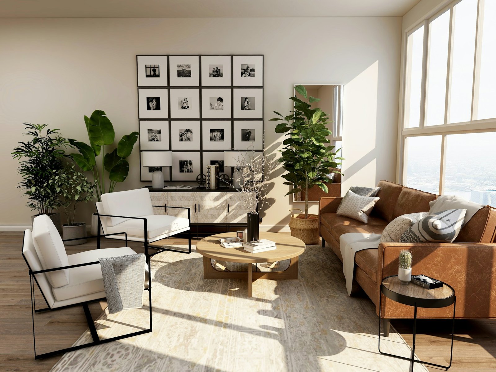A warm, light-filled home interior